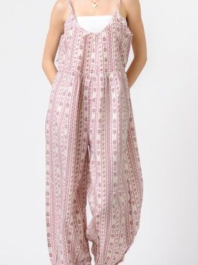 Rhea Eva Jumpsuit Flower Print NWT